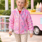 PINK SPARKLY STAR FLIPPING SEQUIN COAT
