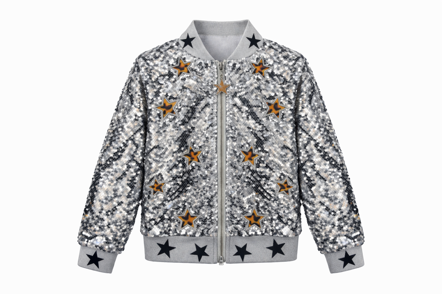 SILVER LEOPARD STAR COAT
