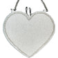 HEART BRIDAL BAG WHITE AND DIAMONTE