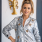 SILVER SEQUIN AND LEOPARD STAR ADULT COAT