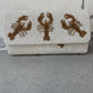LOBSTER CLUTCH WHITE AND GOLD
