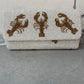 LOBSTER CLUTCH WHITE AND GOLD