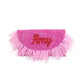 Feather Half Moon Clutch