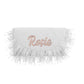 Feather Half Moon Clutch