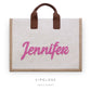 Structured Tote Bag with Name